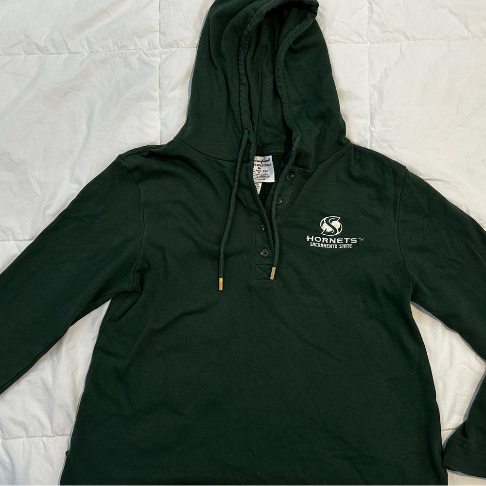 Champion Dark Green Hooded Women's Sweater